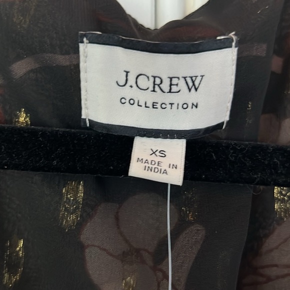 NWT J. Crew Collection Tie-Front Lurex Maxi Dress in Mixed Print - Picture 7 of 13